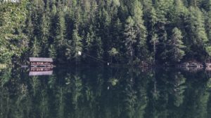 A lakefront home. 