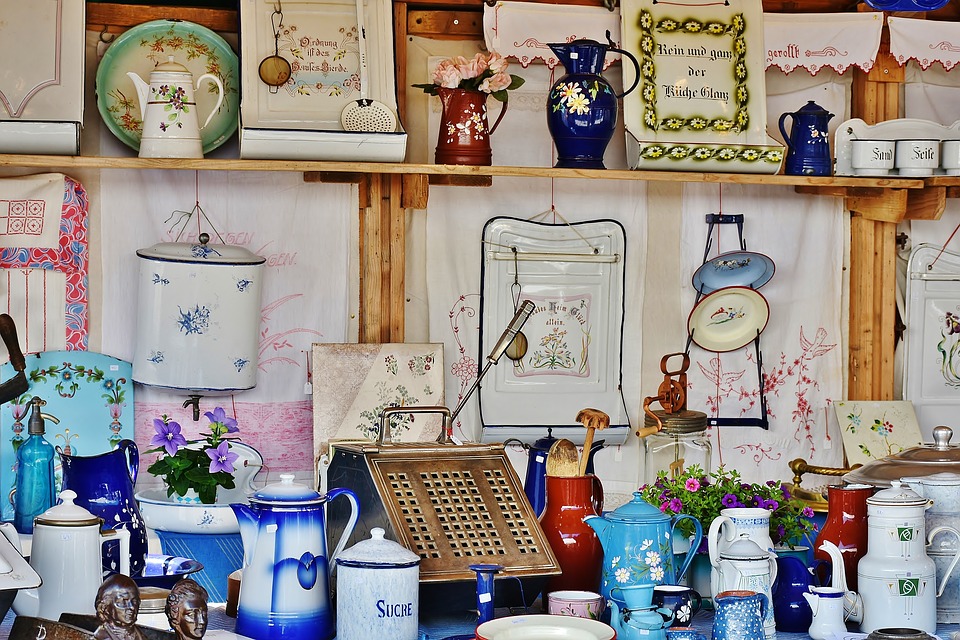 A flea market.
