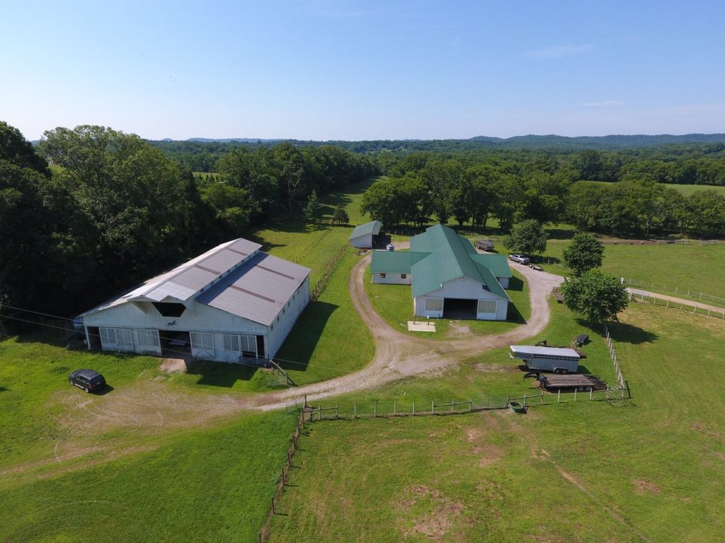 aerial shot of the equestrian development