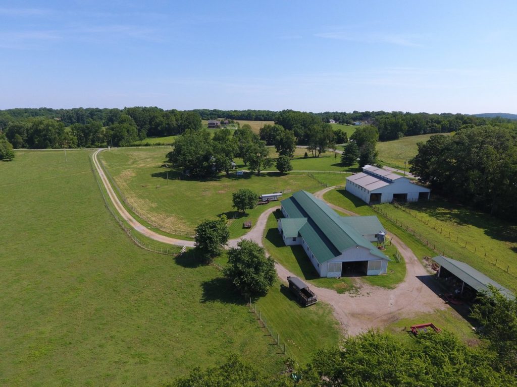 aerial shot of road frontage